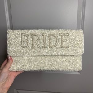 beaded bride clutch
